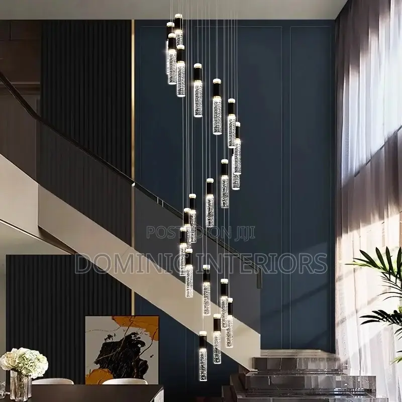 Crystal Chandelier Staircase Pendant Lamp