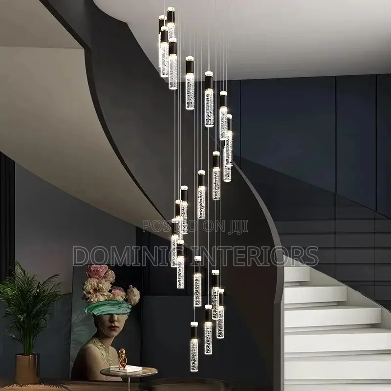Crystal Chandelier Staircase Pendant Lamp
