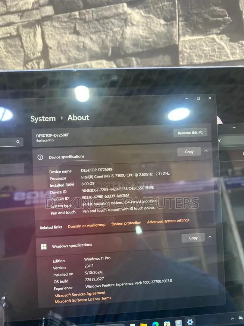Laptop Microsoft Surface Pro 6 8GB Intel Core I5 SSD 256GB