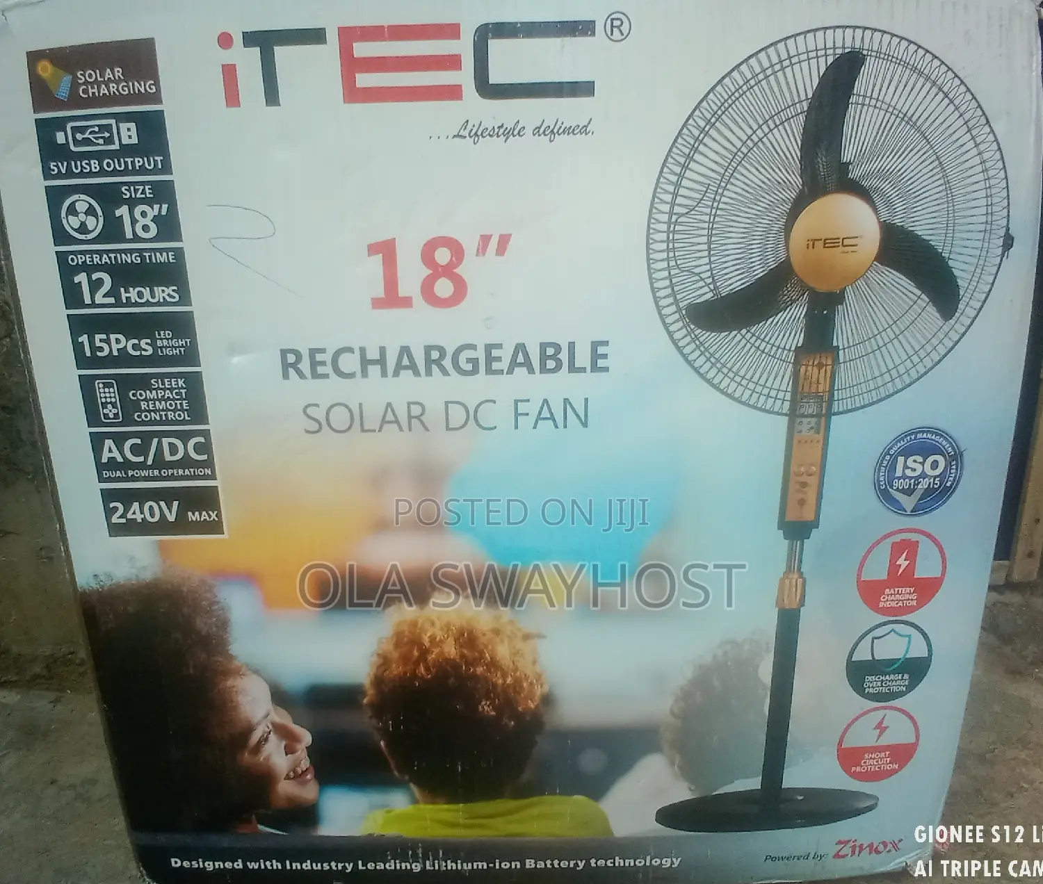 18" Itec Ac-Dc Fan