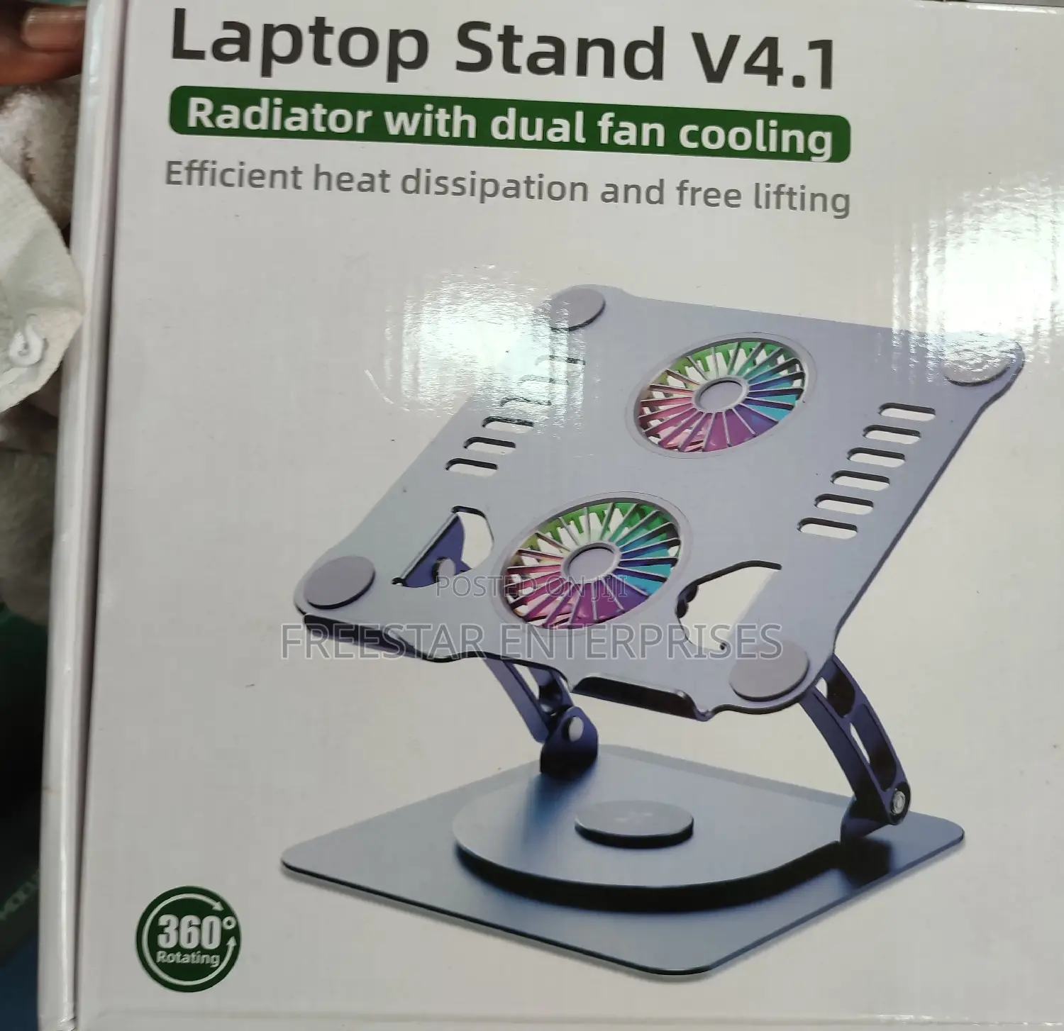 Rotating Laptop Stand Cooling Pad. Cooling Laptop Stand.