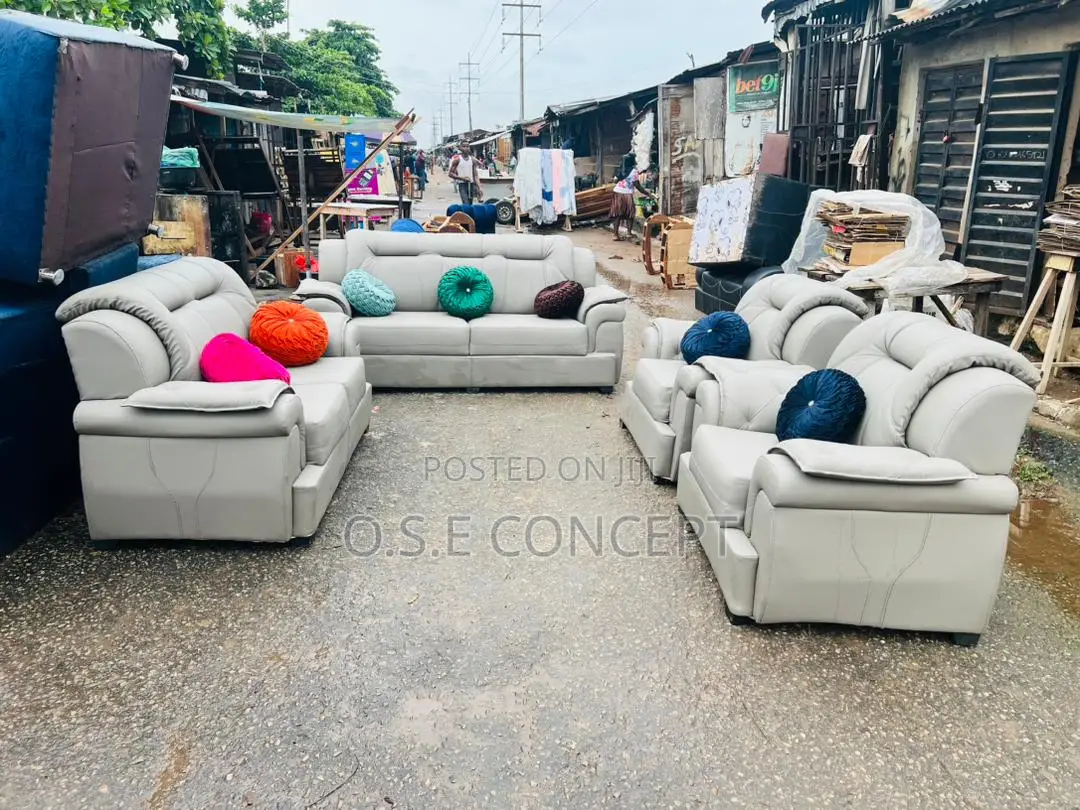 Complete Set of Thick Leather Sofa