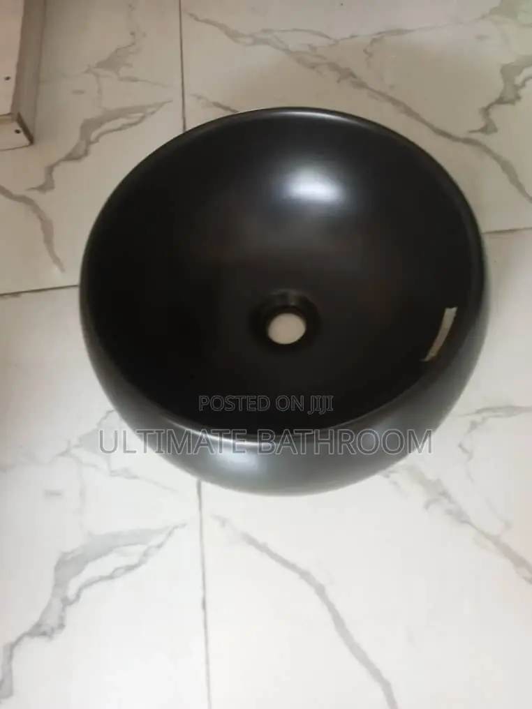 Round Shape Black Vanity Washing Hand Basin