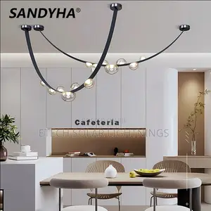 Simple Leather Led Pendant Lamp Home Decor Chandelier Light
