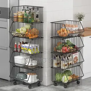5 Layers Basket for Kitchen Fruit Vegetable Storage Cart