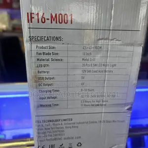 Itel Rechargeable Fan Ac/Dc