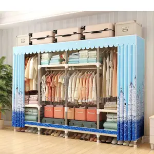 Home Bedroom Wardrobe Cabinet Storage Cloth Wardrobe