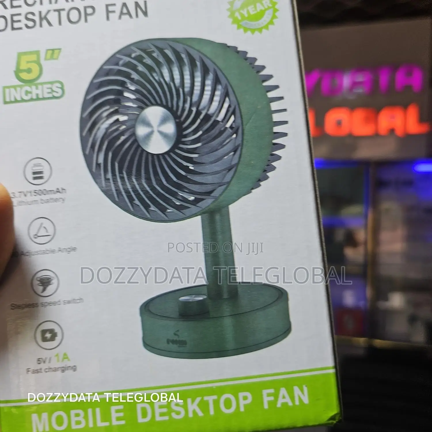 Rechargeable Desktop Fan