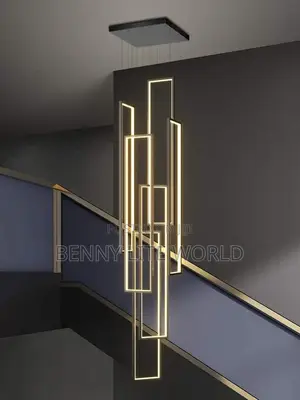 Modern Dropping Chandelier Staircase Light.