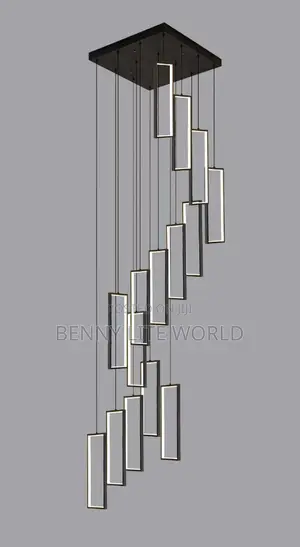 Modern Dropping Chandelier Staircase Light.