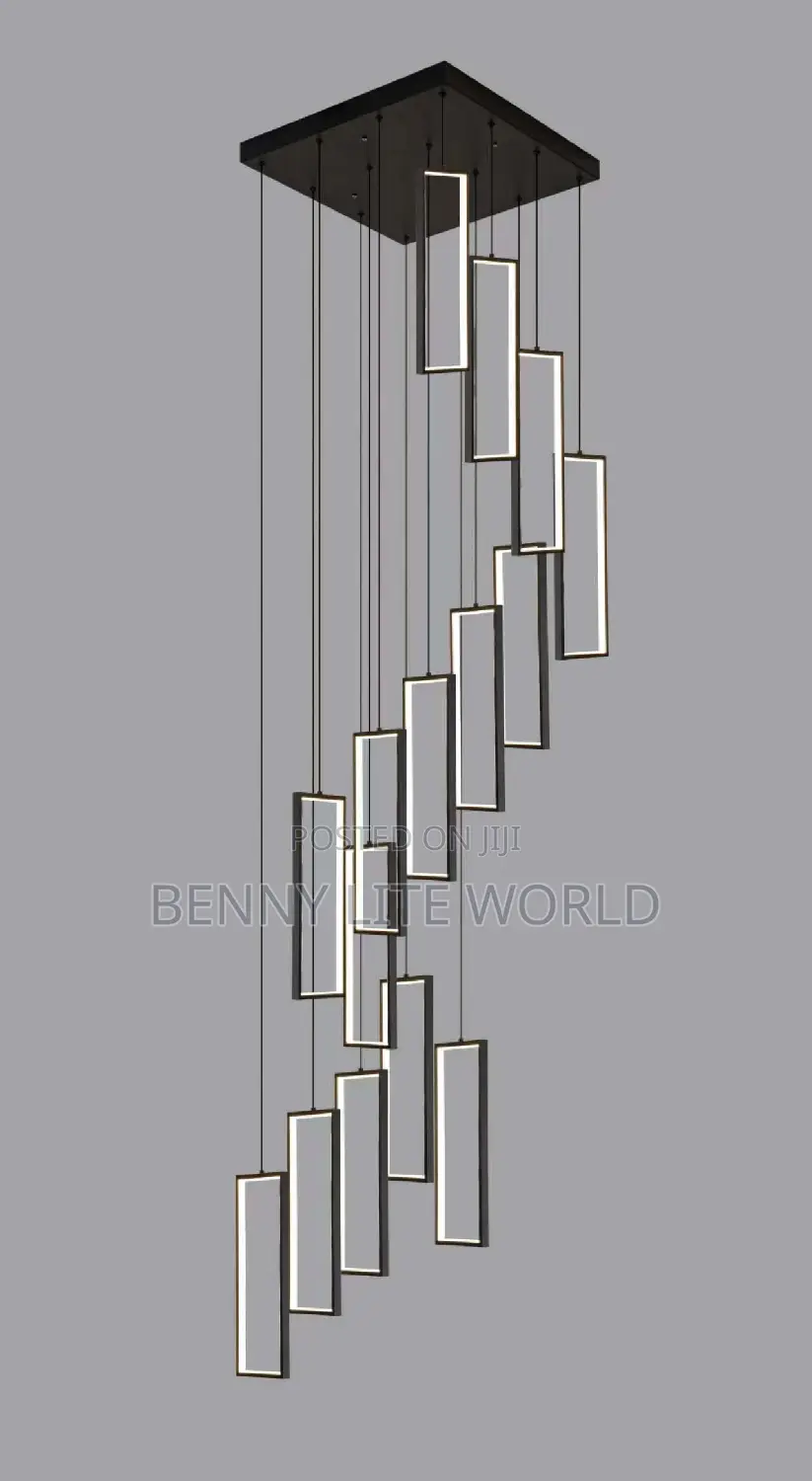 Modern Dropping Chandelier Staircase Light.