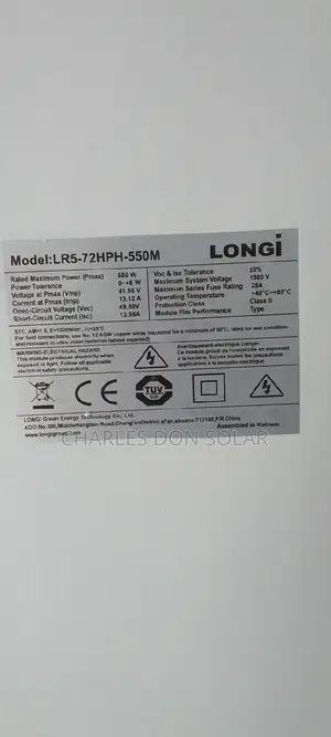 550w Solar Panel