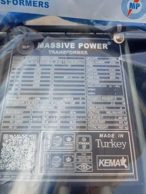 100kva 33/0.400kv Massive Power Transformer