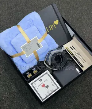 Customized Leather Belt, Towel in Gift Box Package. Lagos