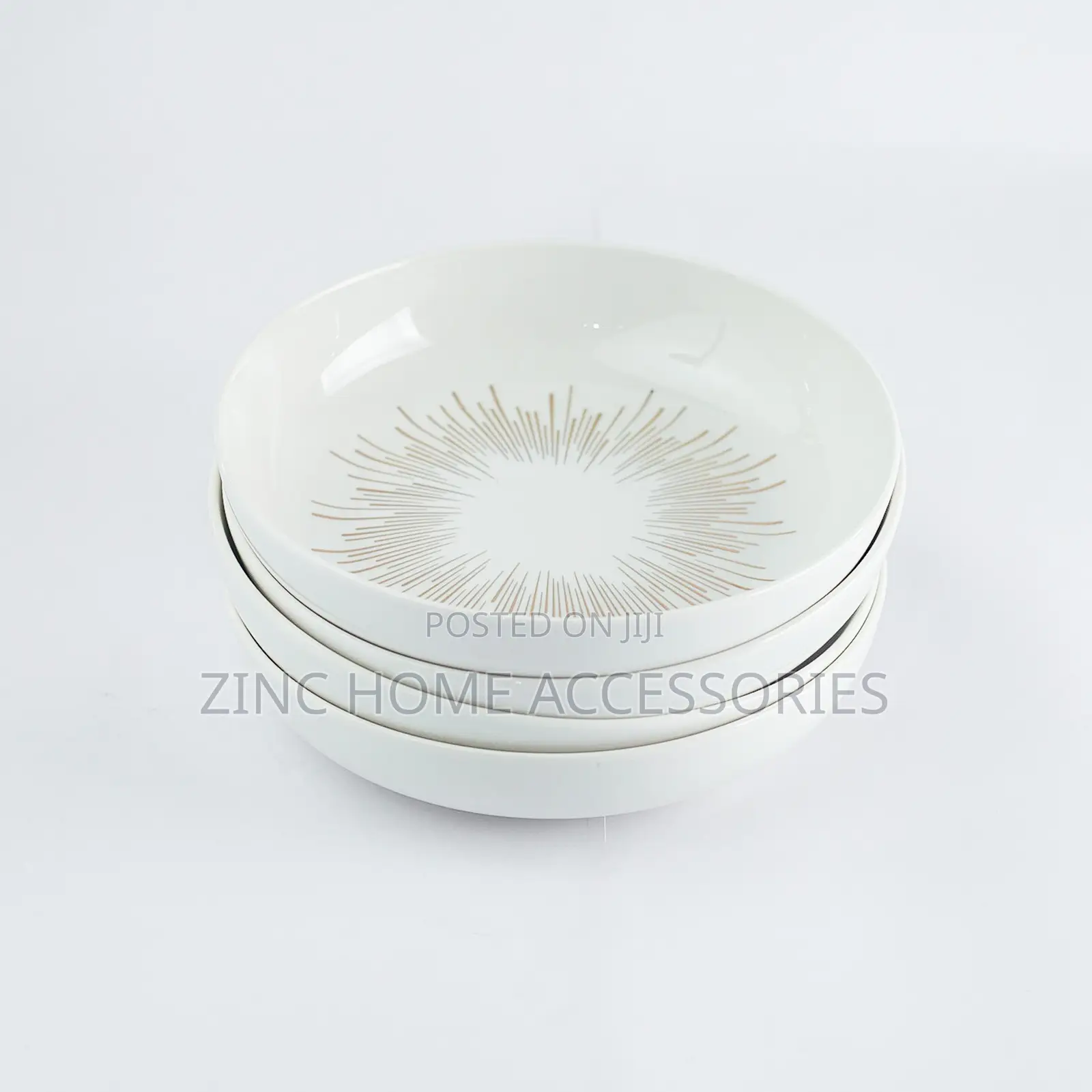Sabichi 4pc Silver Sunburst Pasta Bowls