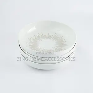 Sabichi 4pc Silver Sunburst Pasta Bowls