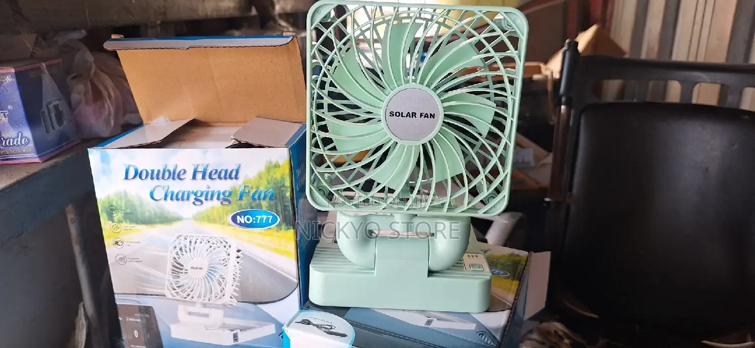Solar Usb Rechargeable Tabletop Fan