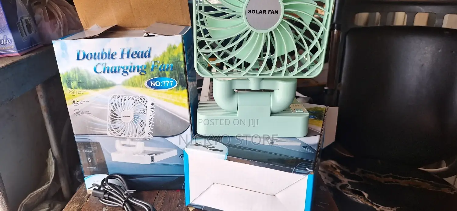 Solar Usb Rechargeable Tabletop Fan