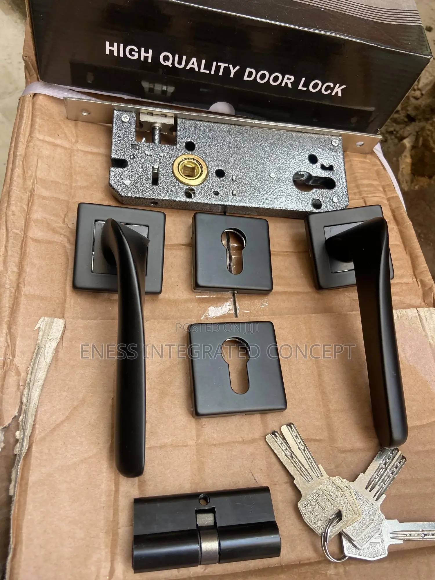 DB Black Coated Lock Set
