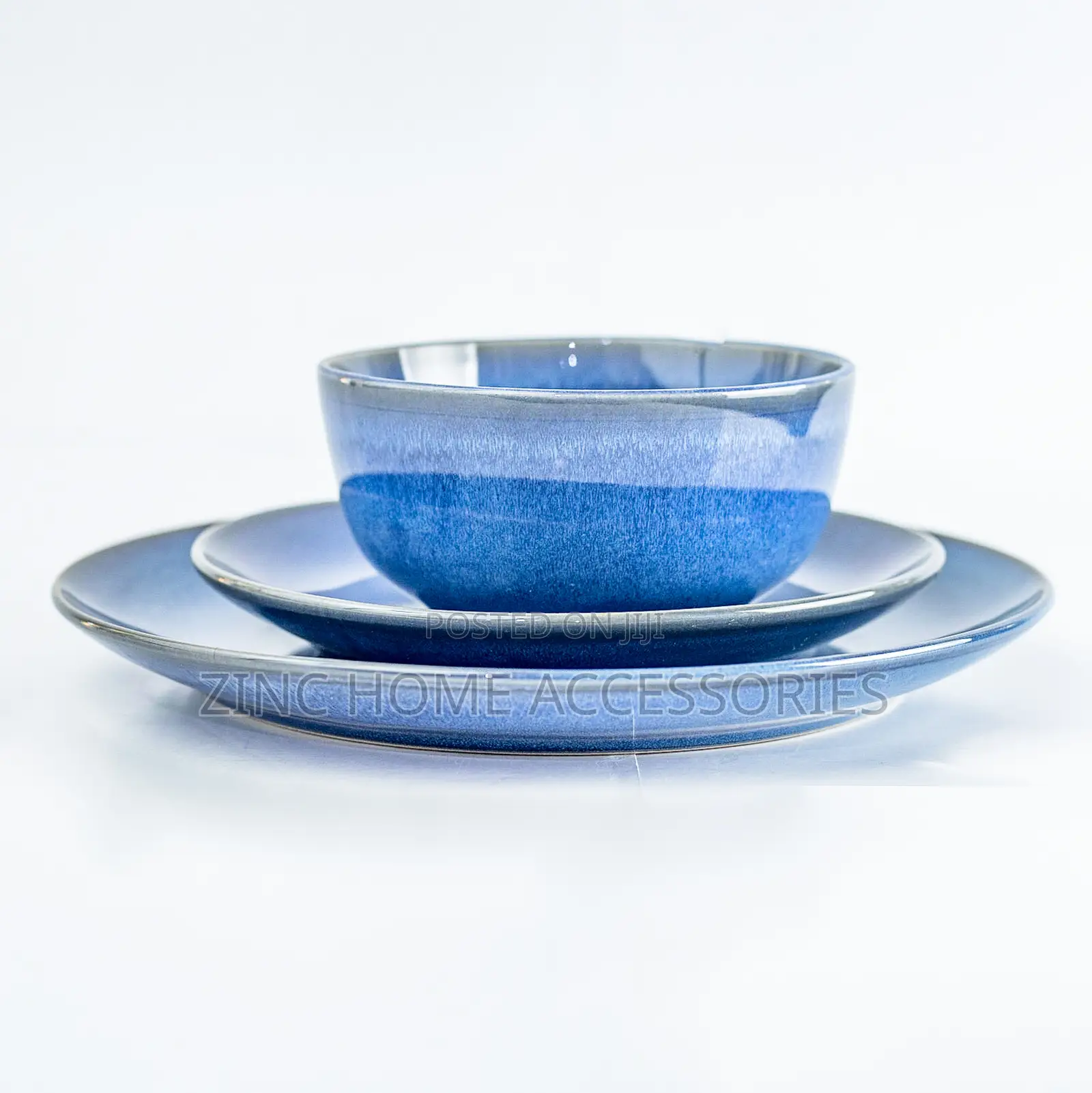 Sabichi 12pc Blue Reactive Dinner Set