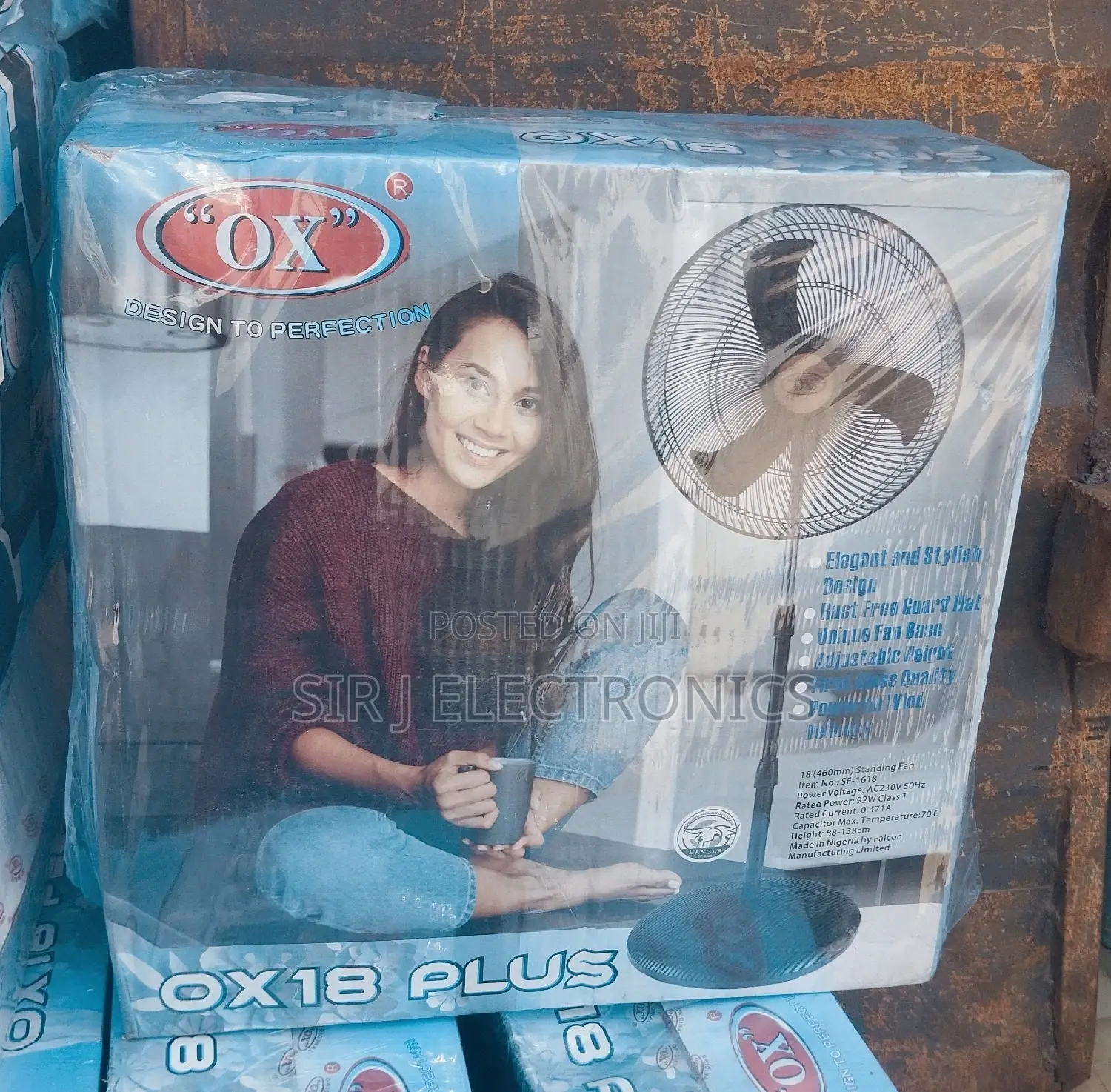 OX 18" Standing Fan With Copper Coil