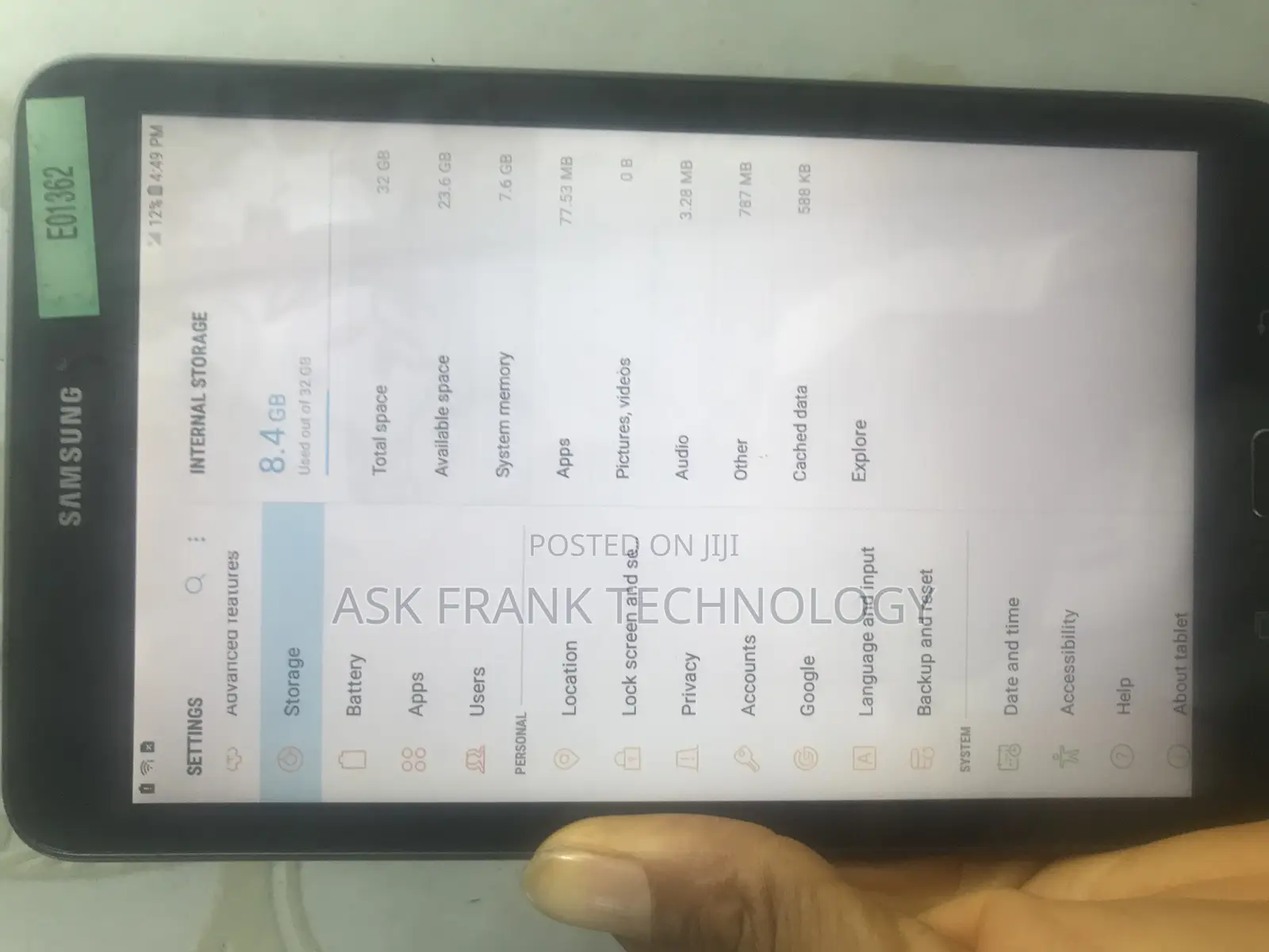 Samsung Galaxy Tab E 8.0 32 GB Gray
