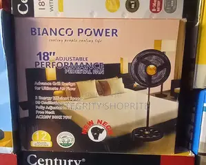 Bianco Power Performance Black 18′′ Inches Pedestal Fan