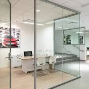 12mm Clear Tampered Glass Office Partition