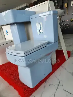 Sky Blue Water Closet Set (Square Shape)