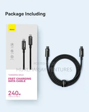 2m Baseus 240w Pd3.1 Fast Charging Cable