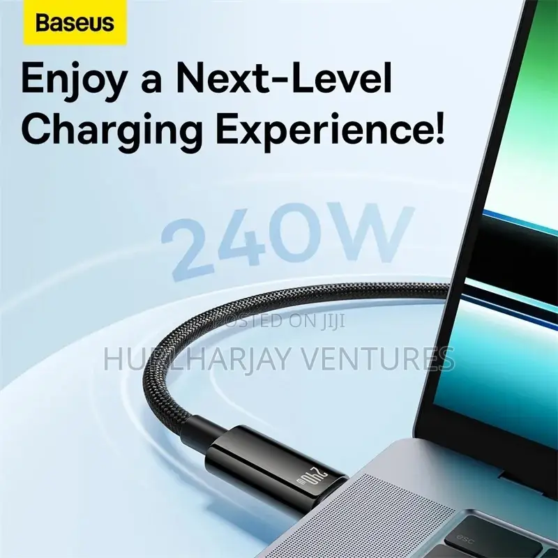 2m Baseus 240w Pd3.1 Fast Charging Cable