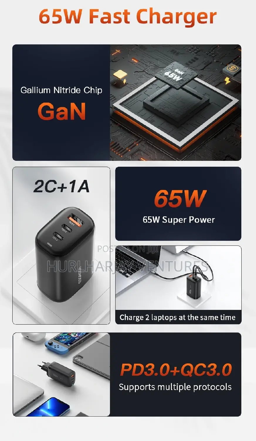 Essager 65w Gan Charger