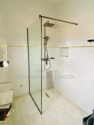Photo - Black Touch Fix Glass Shower