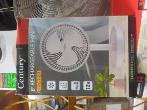 8" Century Rechargeable Table Fan With Light