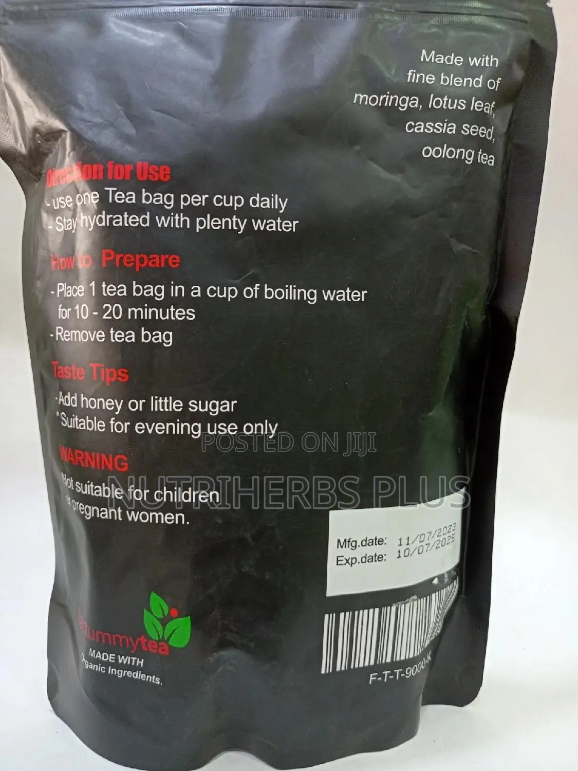 Flat Tummy Tea With Moringa for Tummy Flat and Weight Loss