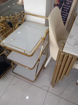 Glass Gold Plated Hotel Trolley