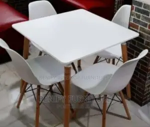 Simple Square 4 Seater Dining Set