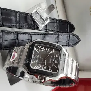 Original Cartier Santos 41mm Super Cloned 1:1 Silver Watch