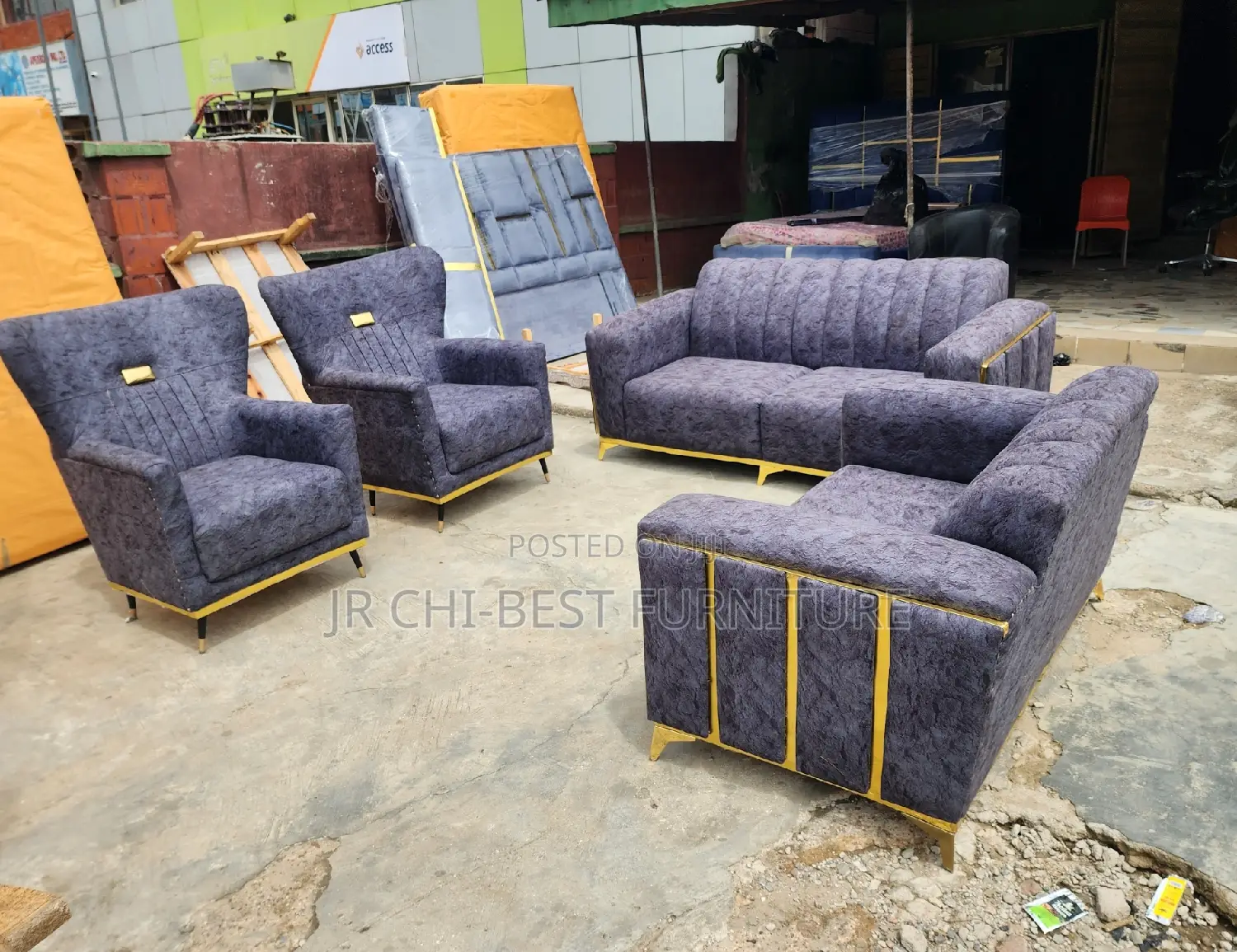 Superb Complete Set Upholstery Sofa Chairs | Couch | Chairs