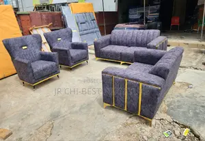 Exquisite Well Produced Set of Upholstery Fabric Sofa Chairs | Couch