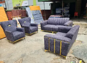 Competent Set of Quality Upholstery Fabric Sofa | Chairs | Couch