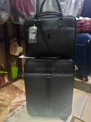 Hand Carry Leather Bag With Laptop Bag.
