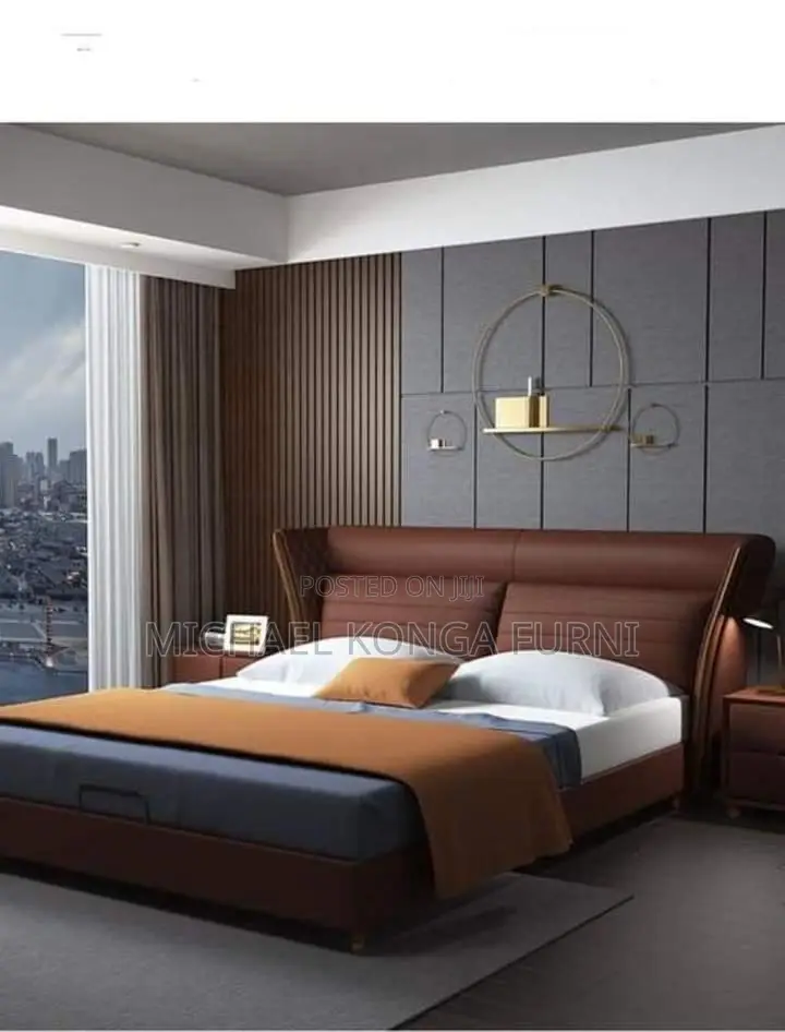 Unique Padded Bed With Bedside