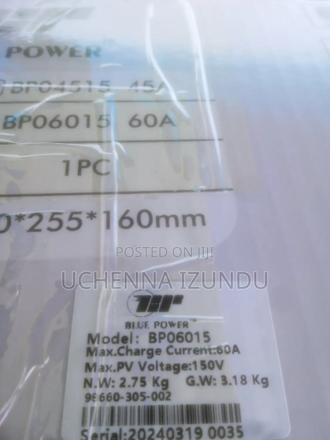 60 Amps MPPT Charge Controller (Blue Power)
