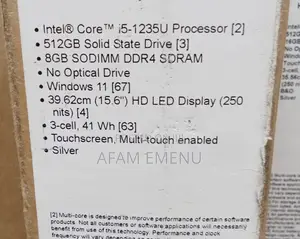 New Laptop HP 15S 8GB Intel Core I5 SSD 512GB