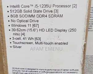 New Laptop HP 15S 8GB Intel Core I5 SSD 512GB