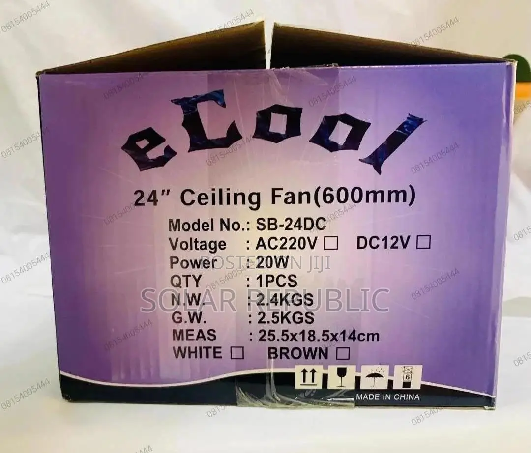 Solar Ceiling Fan 24inchs