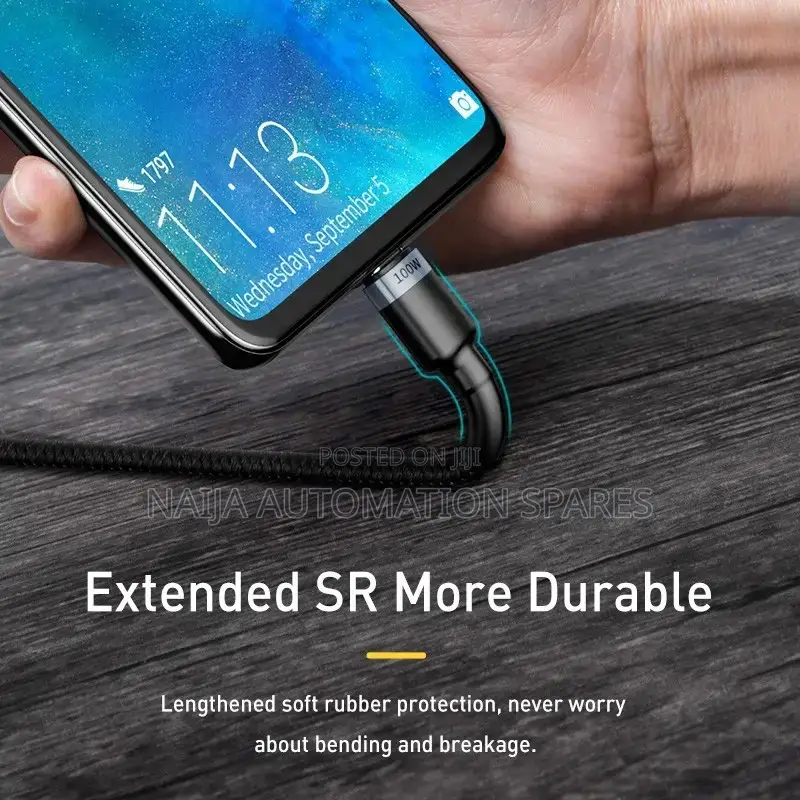 Fast Charging 5A 100W Cable Dual Type C