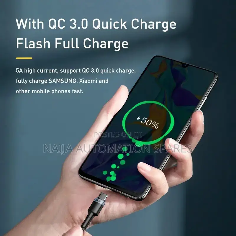 Fast Charging 5A 100W Cable Dual Type C