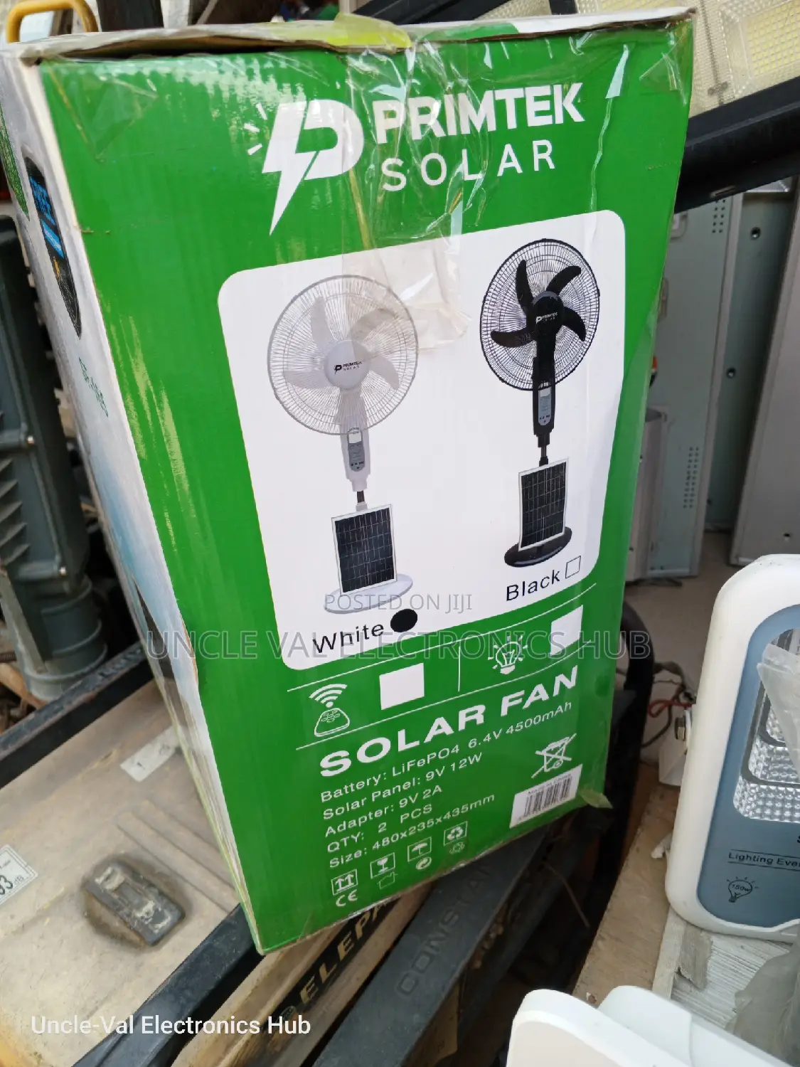 Primtek 16" Solar/Rechargeable Fan